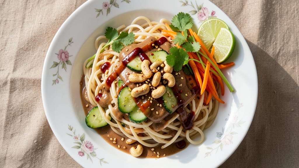 Cold Noodle Salad With Spicy Peanut Sauce Recipe: Nutty Heat That Stays Crunchy All Day