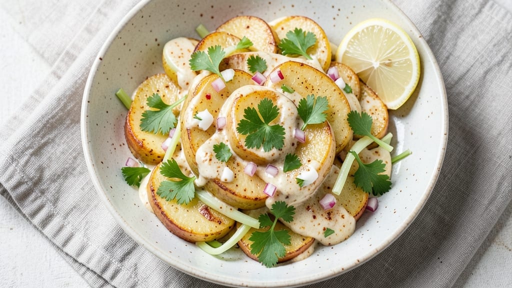 Vegan Potato Salad Recipe No Mayo: Crisp Celery Crowns and Zesty Mustard Vinaigrette Twist
