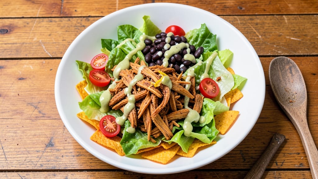 Chicken Taco Salad Recipe With Doritos: Crunchy Chip Base That Stands Up to Shredded Chicken