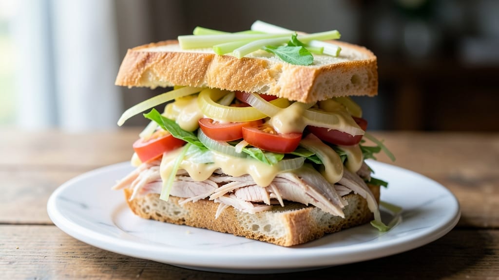 Chicken Salad Sandwich Filipino Recipe: Crispy Celery Crowns and Savory Vinegar-Lime Twist