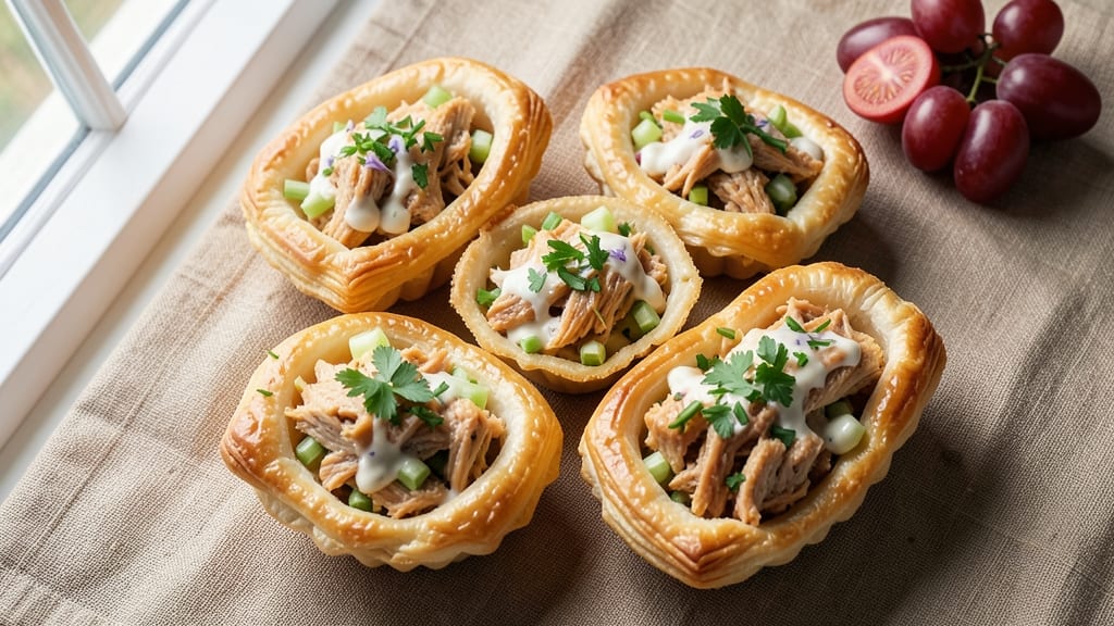 Chicken Salad Puffs Recipe: Crispy Pastry Wraps With Creamy Herb Filling