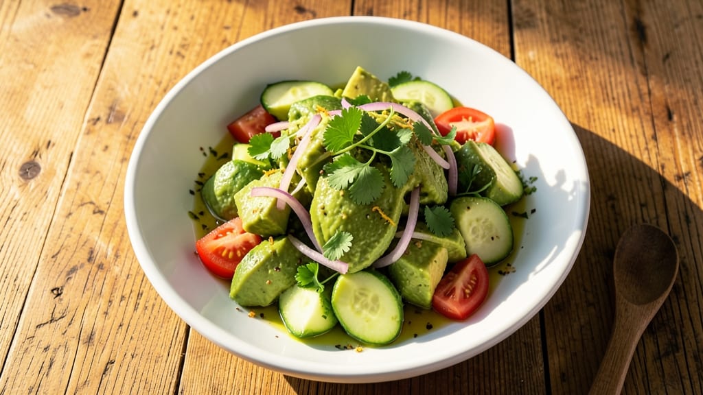 Chunky Avocado Salad Recipe: Creamy Herb Dressing Without Mayo