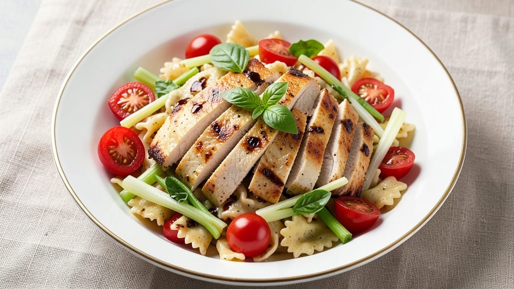Chicken Shell Pasta Salad Recipe: Twisty Noodles With Crisp Celery Crowns