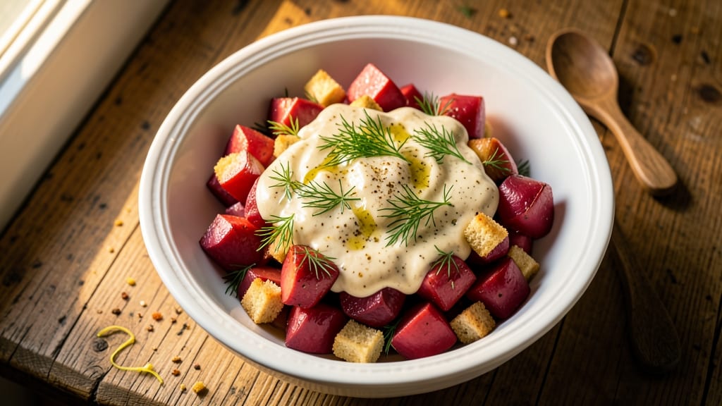 Vegan Red Potato Salad Recipe: Tangy Mustard and Herb Vinaigrette Magic