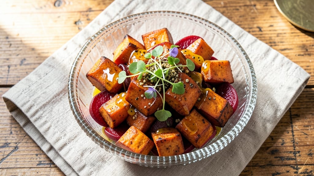 Sweet Potato and Beetroot Salad Recipe: Earthy Roasted Roots With Citrus Zing