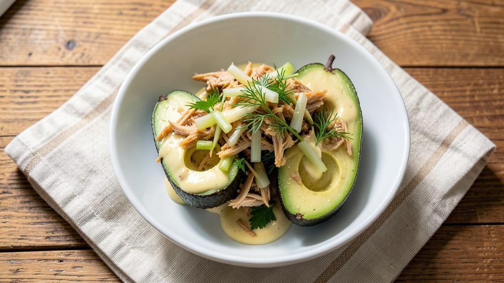 Chicken Salad Stuffed Avocado Recipe: Crunchy Celery and Creamy Herb Fusion