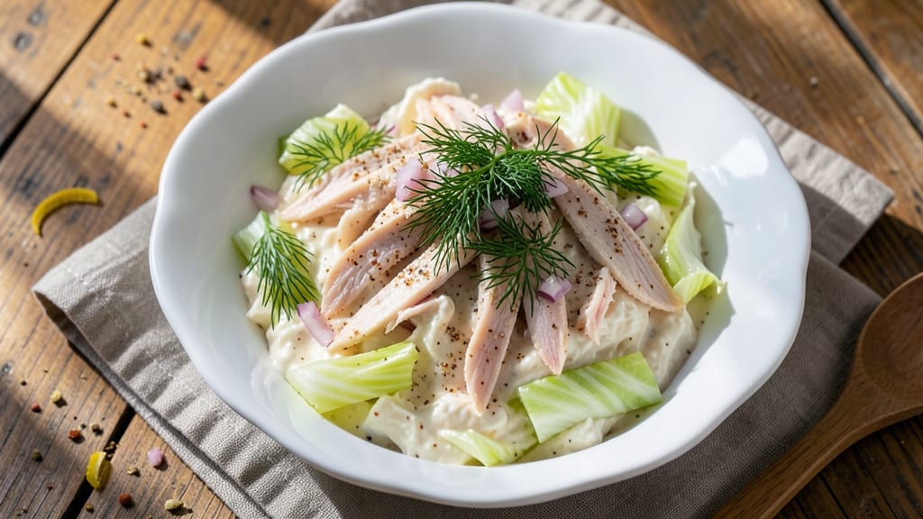 Chicken Salad Recipe With Ranch Seasoning: Crisp Celery Crowns and Tangy Cream Cheese Fusion