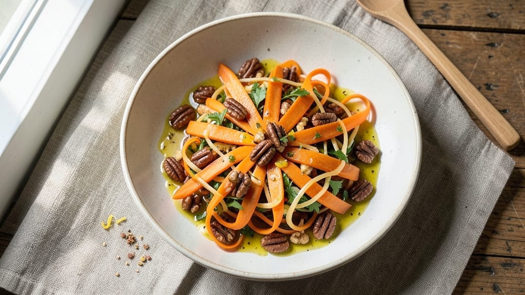 Cassie Yeung's Carrot Salad Recipe: Sweet-Tart Vinaigrette With Crunchy Walnut Topping