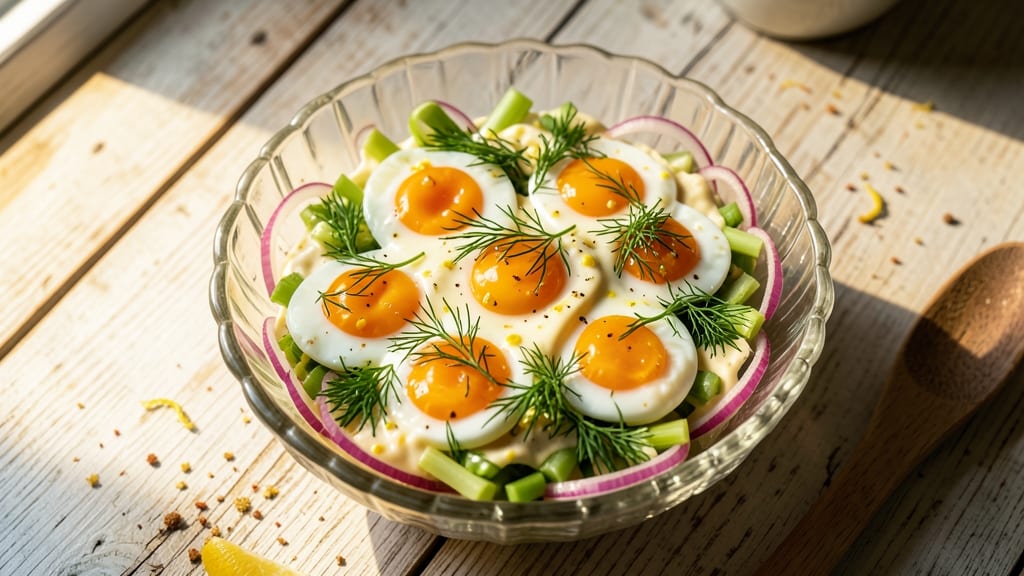 The Very Best Egg Salad Recipe: Crisp Celery Crowns and Zesty Dill-Kick Twist