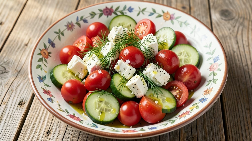 Cherry Tomato, Cucumber, and Feta Salad Recipe: Bright Mediterranean Crunch in 10 Minutes