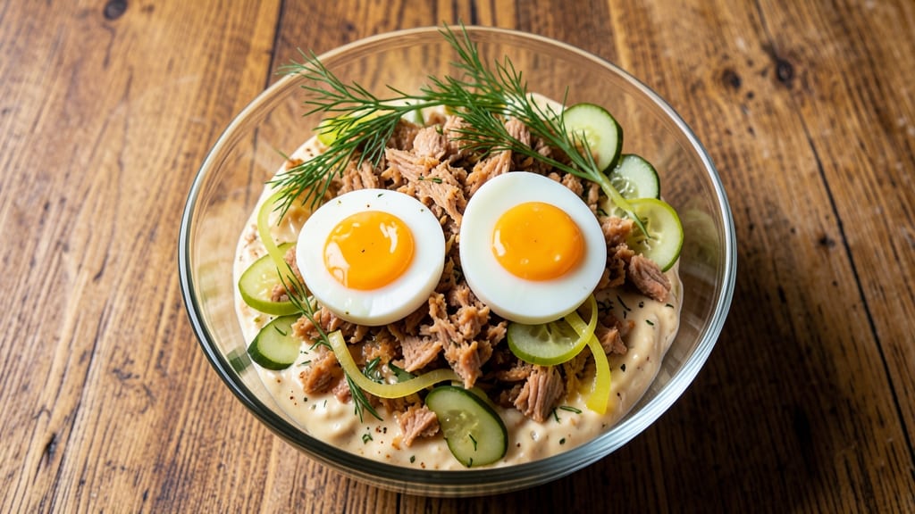Tuna Salad Recipe With Egg and Pickles: Crunchy Pickle-Packed Protein Powerhouse