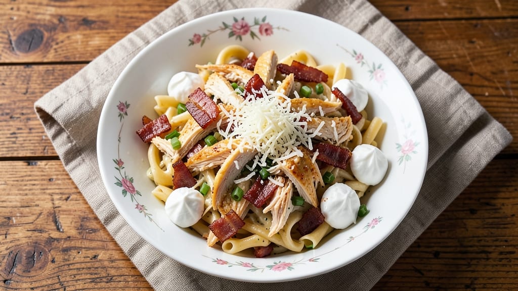 Chicken and Bacon Pasta Salad Recipe: Smoky Bacon Crunch and Creamy Herb Cheese Fusion