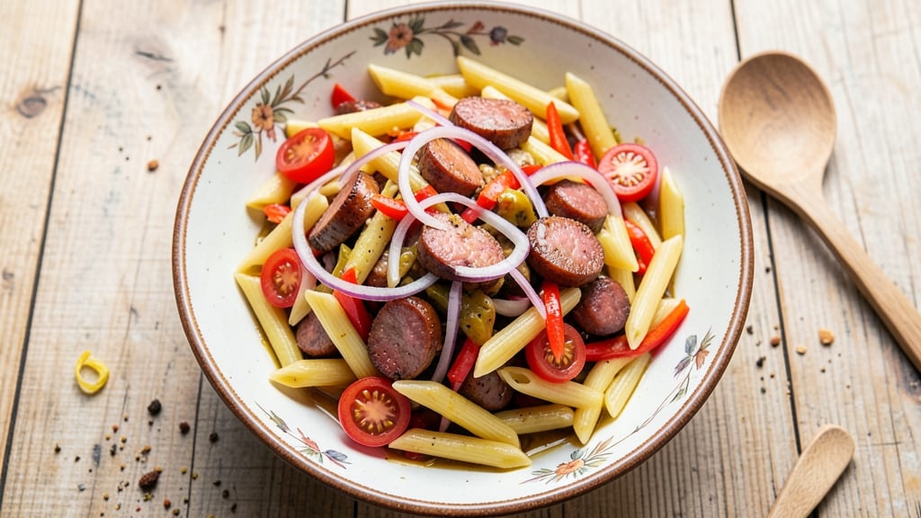 Cold Pasta Salad With Sausage Recipe: Herb-Infused Noon-Meal Crunch