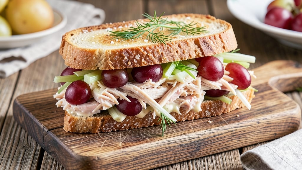 Chicken Salad Sandwich Recipe with Grapes and Celery: Sweet Tart Crunch Meets Creamy Herb Freshness