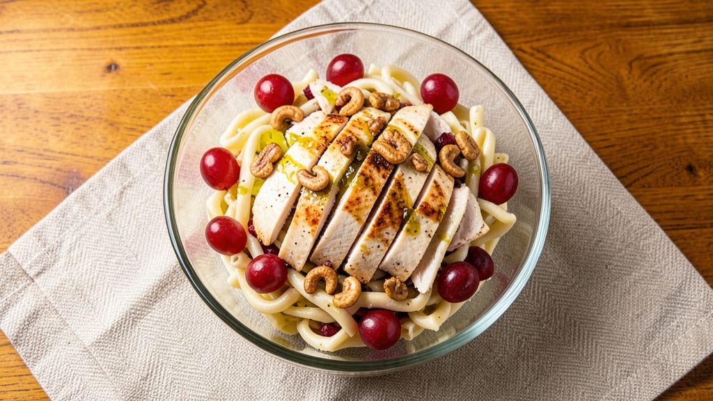 Chicken Cashew Grape Pasta Salad Recipe: Nutty-Sweet Crunch With Herby Vinaigrette
