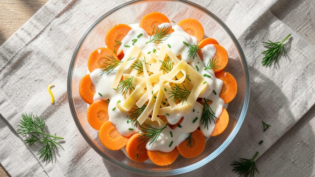 Classic Carrot Salad Recipe: Crunchy Crowns and Creamy Herb Cheese Harmony