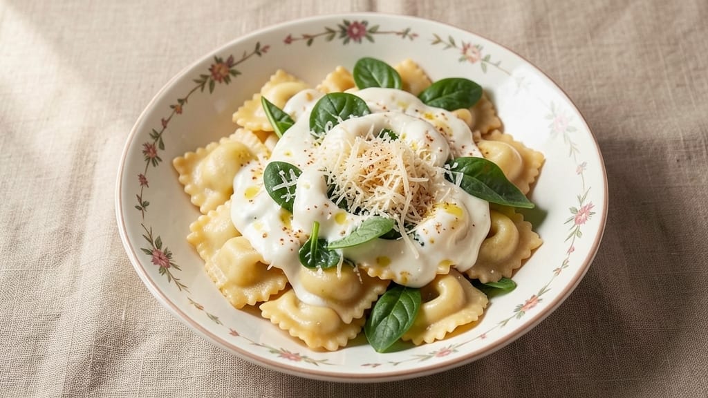 Cheese Ravioli Salad Recipe: Chilled Pasta Pasta With Creamy Parmesan Dressing