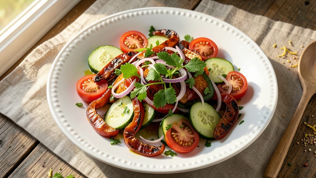 Capsicum Salad Recipe: Charred Bell Pepper Crunch With Herbed Olive Oil Zing