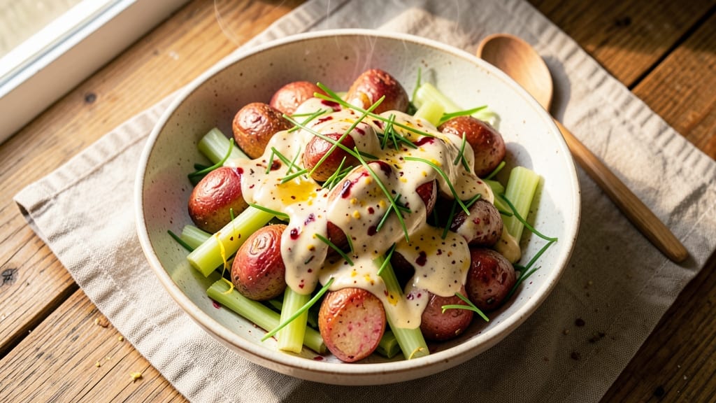 Chive Potato Salad Recipe: Herby Freshness With Crisp Celery Bites