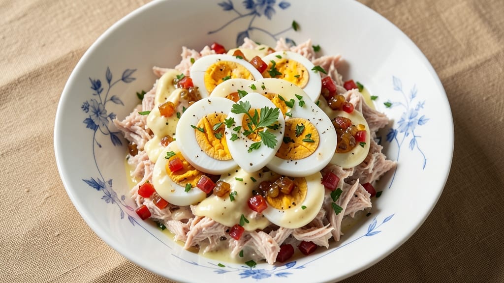 Tuna Salad Recipe With Egg, Relish, and Mayonnaise: Classic Crunch and Creamy Layers
