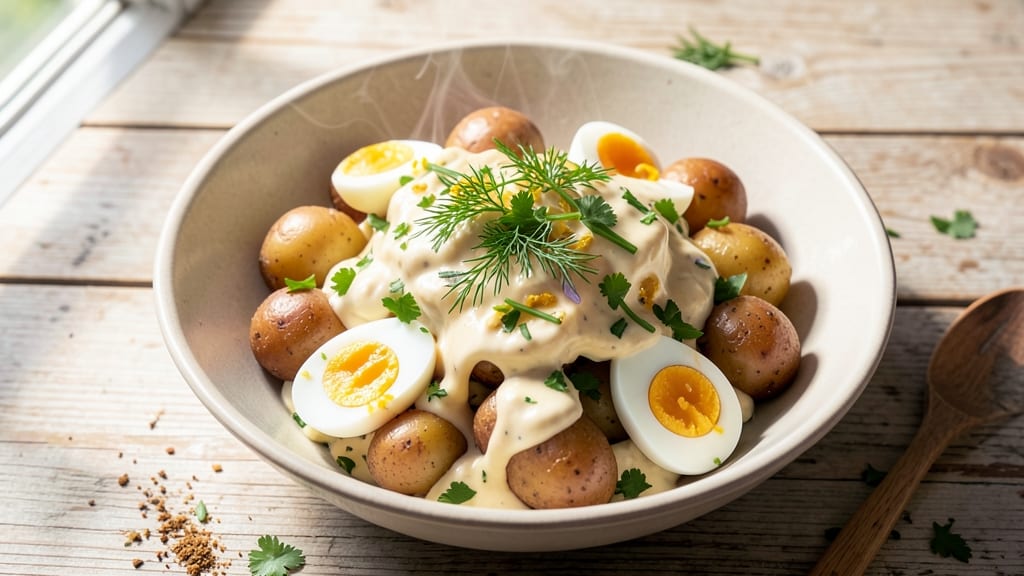 Alton Brown's Potato Salad Recipe: Herb-Infused Cream Cheese Magic