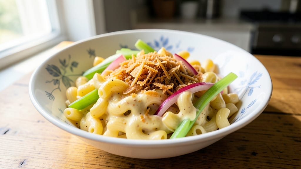 Cheddar Macaroni Salad Recipe: Picnic-Proof Crunch With Creamy Cheese Twist