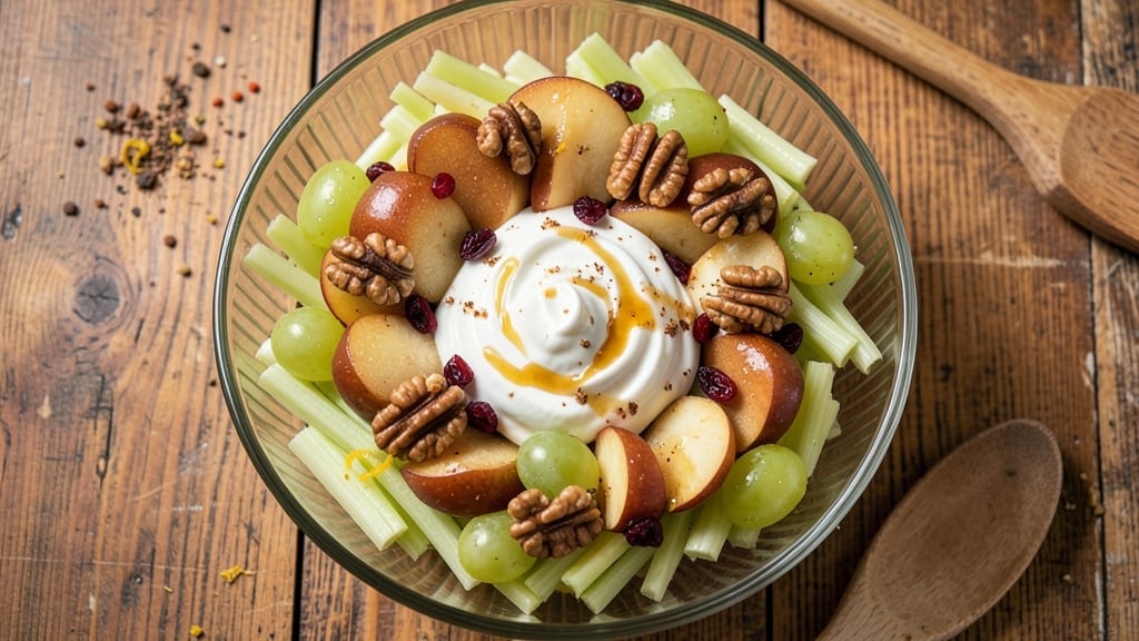 Christmas Waldorf Salad Recipe: Festive Celery Crown Crunch With Walnut-Grapes Harmony