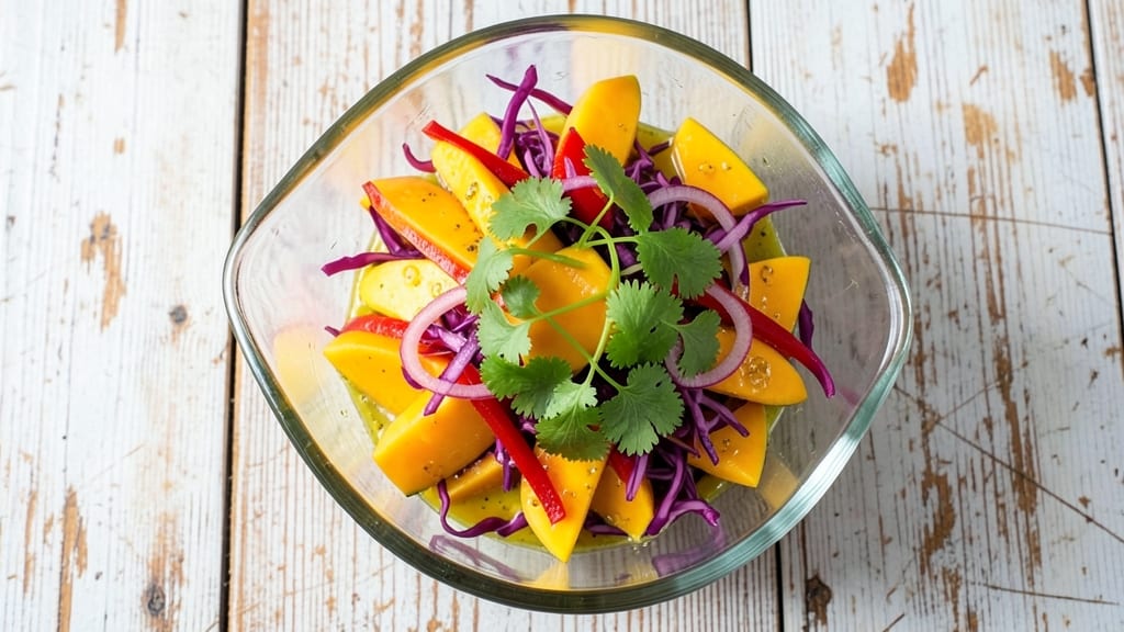 Caribbean Mango Salad Recipe: Tropical Brightness With Citrus-Dressed Crunch