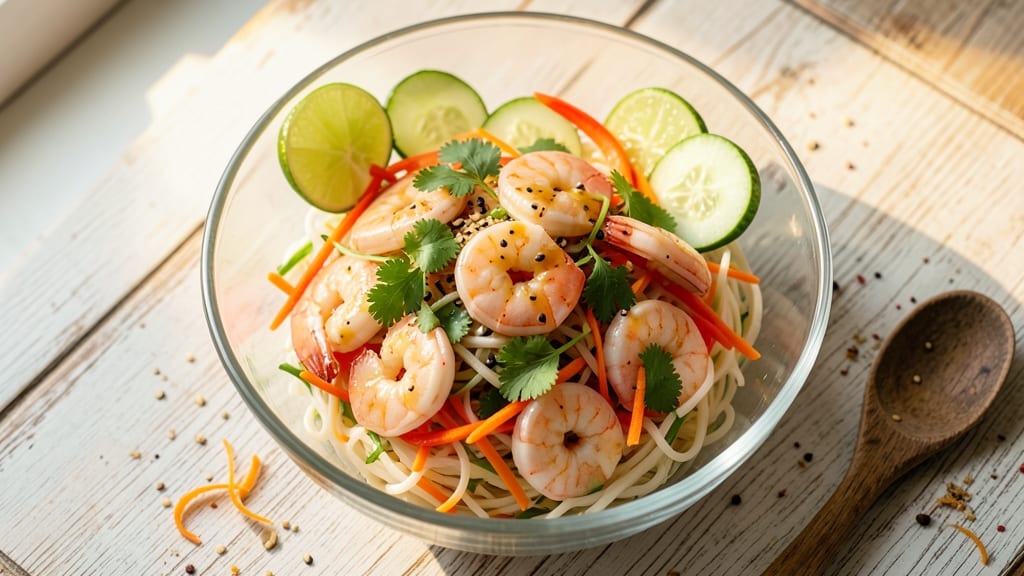 Cold Shrimp Noodle Salad Recipe: Zesty Citrus and Herb Dressing Magic