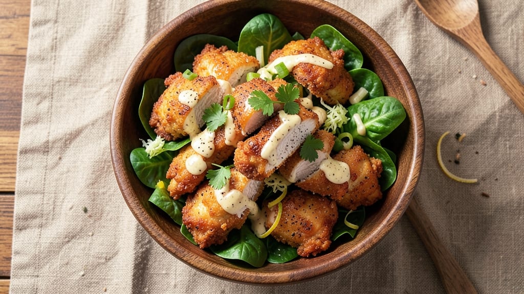 TGI Friday's Cajun Fried Chicken Salad Recipe: Crispy Chicken and Celery Crown Crunch Magic
