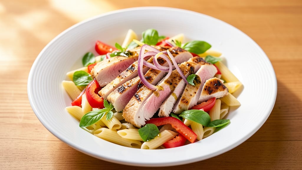 Chopped Italian Pasta Salad Recipe: Crisp Celery Crowns and Zesty Basil Vinaigrette Twist