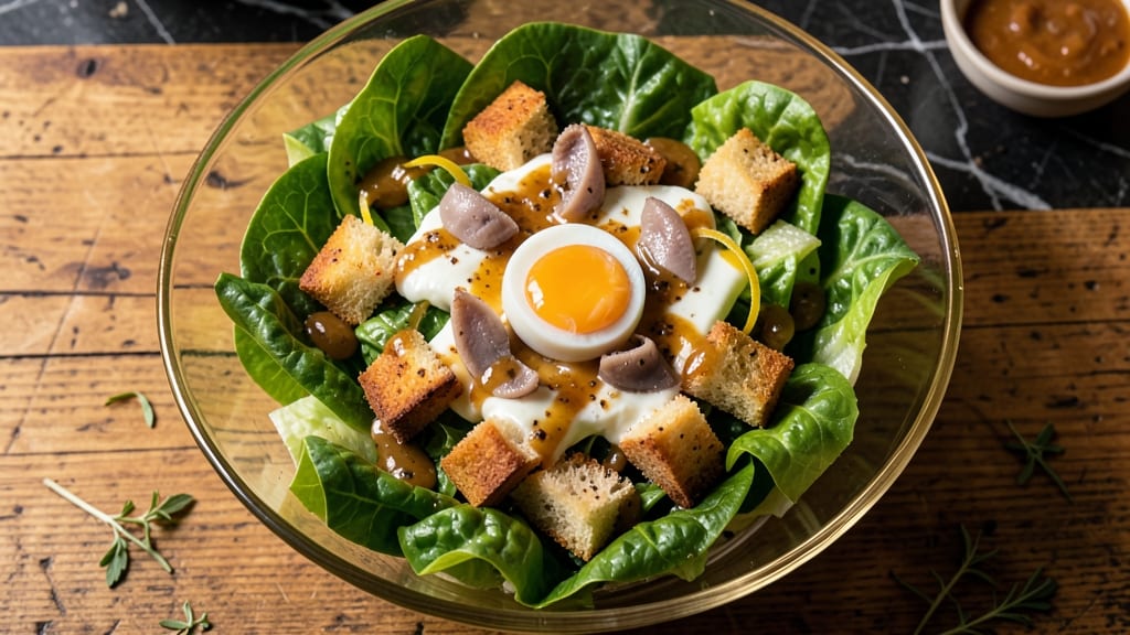 Casear Salad Recipe: Crispy Croutons and Creamy Parmesan Twist