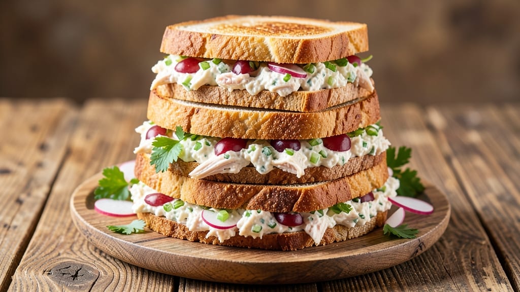 Chicken Salad Sandwiches Recipe for 50: Picnic-Proof Crunch in Every Bite