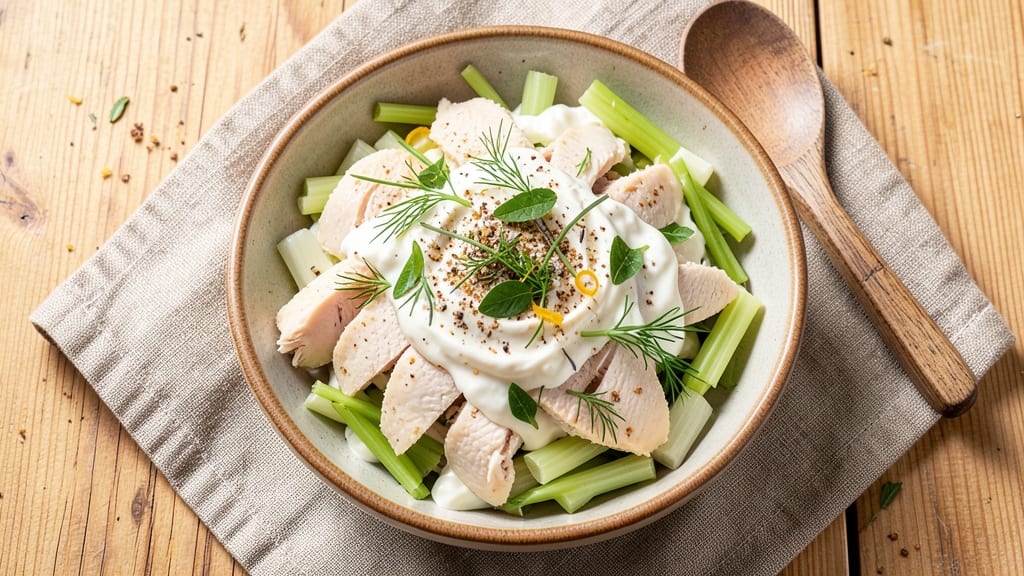 Comfort Cuisine Cape Cod Chicken Salad Recipe: Herb-Infused Cream Cheese With Grilled Chicken Crunch