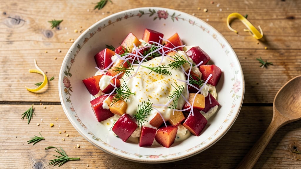 2nd Avenue Deli Potato Salad Recipe: Classic Cream Cheese Base With Mustard-Kissed Tang