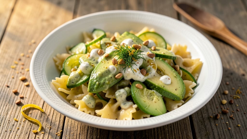 Cold Pasta Salad Recipe With Avocado: Creamy Avocado-Lime Dressing That Stays Fresh