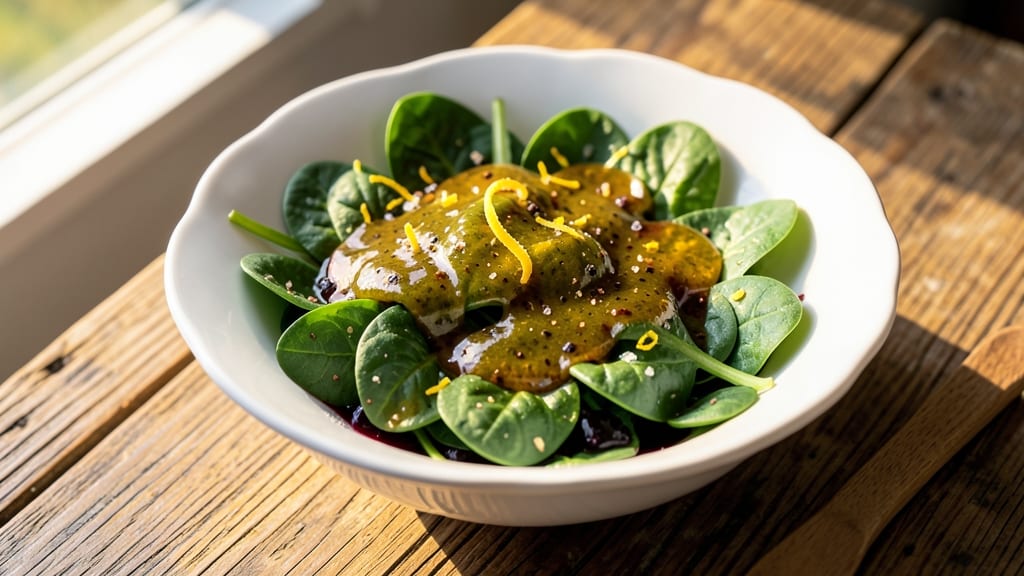 Cold Spinach Salad Recipe: Lemon-Balsamic Brightness That Stays Fresh for Days