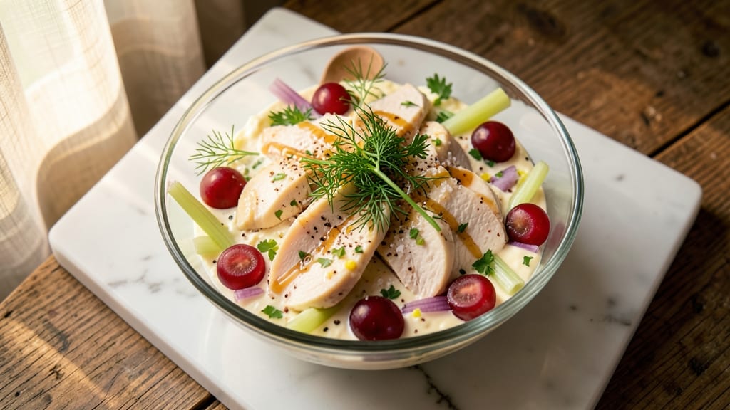 Chelsea's Deli Kingwood Chicken Salad Recipe: Herb-Packed Cream Cheese Crunch Without Mayo