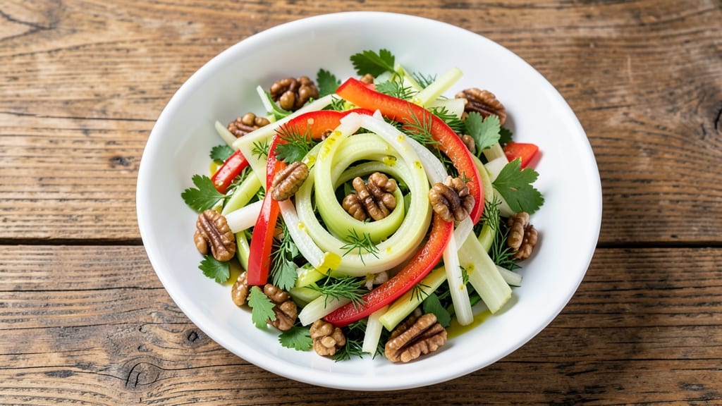 Celery and Walnut Salad Recipe: Nutty Crunch and Herb-Dressed Freshness