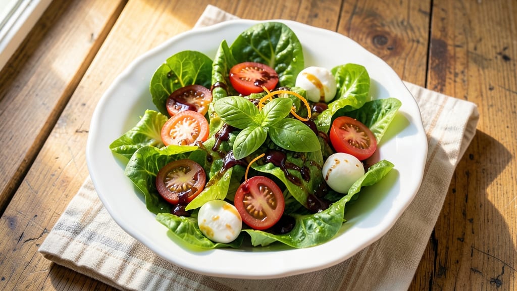 Caprese Salad Recipe with Lettuce: Fresh Basil and Bursting Tomatoes in Minutes