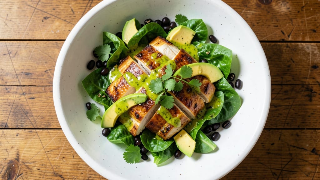 Cilantro Lime Chicken Taco Salad Recipe: Zesty Lime and Herb-Packed Protein Crunch