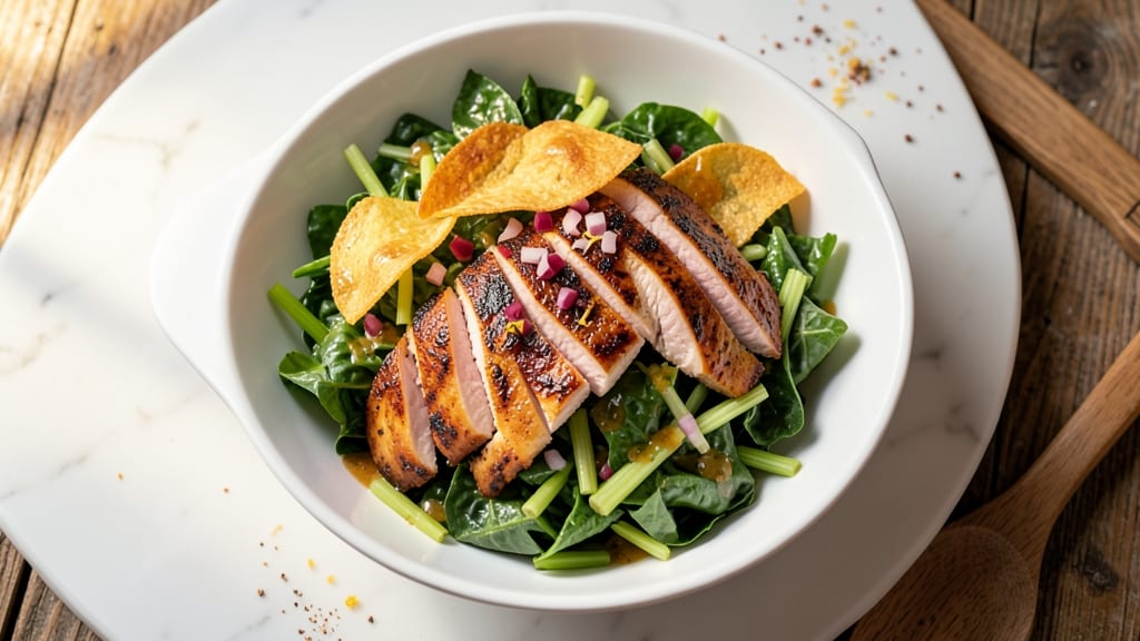 Chili's Grilled Chicken Salad Recipe: Crispy Celery Crowns and Chipotle Cream Cheese Magic