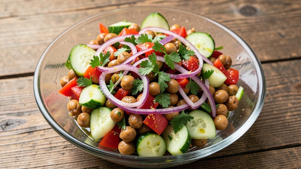 Chickpea Chopped Salad Recipe: Protein-Packed Picnic Crunch Without Mayo