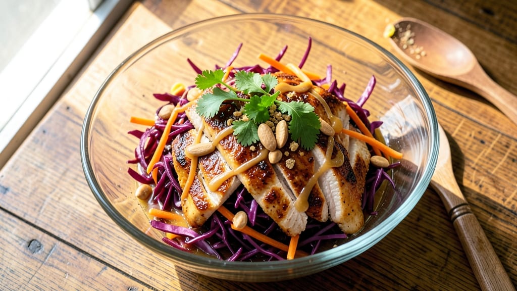 Coco's Thai Chicken Salad Recipe: Sweet-Chili Crunch With Creamy Peanut Twist