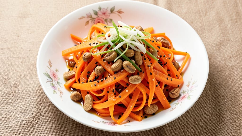 Chinese Carrot Salad Recipe: Crunchy Celery Crowns With Tangy Sesame Dressing