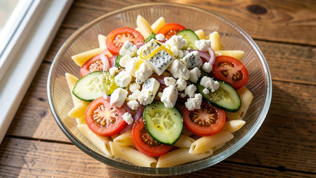 Cold Pasta Salad With Feta Cheese Recipe: Mediterranean Brightness That Stays Fresh All Week