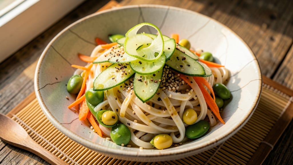 Cold Udon Salad Recipe: Chilled Noodle Crunch With Sesame-Ginger Zing