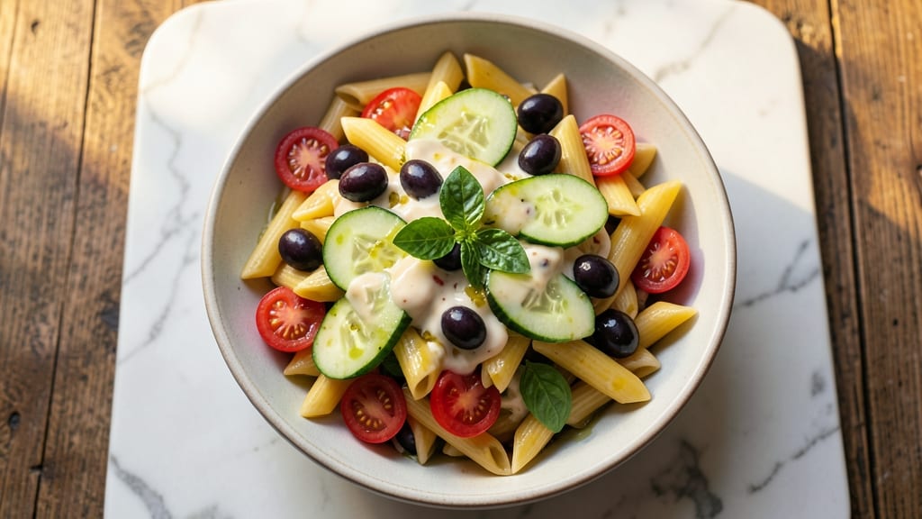 Vegan Greek Pasta Salad Recipe: Mediterranean Crunch With Fresh Herb Zing